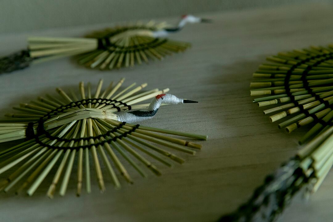 Straw craft: Crane (large)