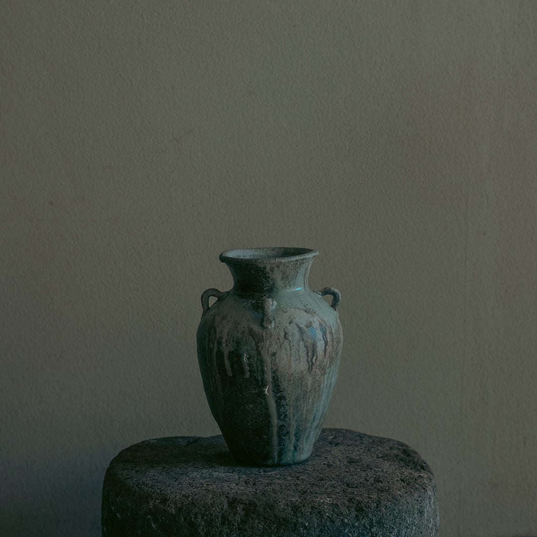 稲吉オサム　自然釉四耳壺(2-5)