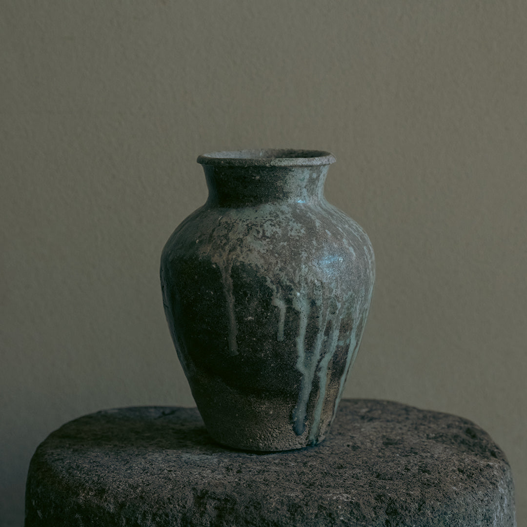 稲吉オサム　自然釉刻文壺(1-9)