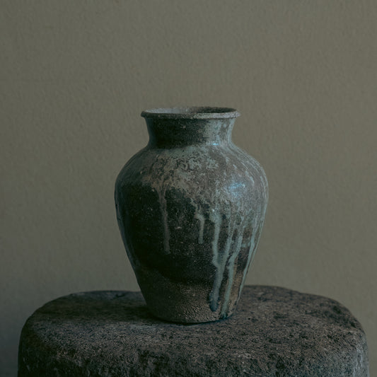 稲吉オサム　自然釉刻文壺(1-9)