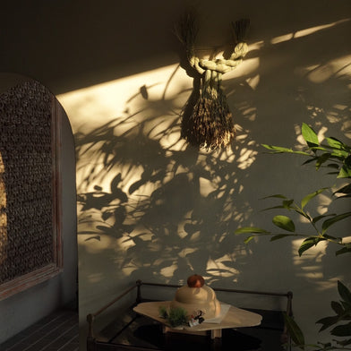 注連縄飾り　えびじめ／黒米