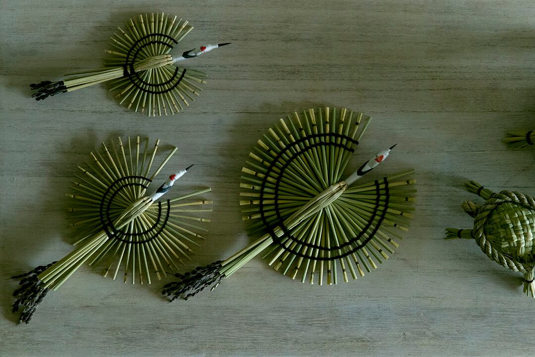 藁細工　鶴（大）